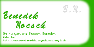 benedek mocsek business card